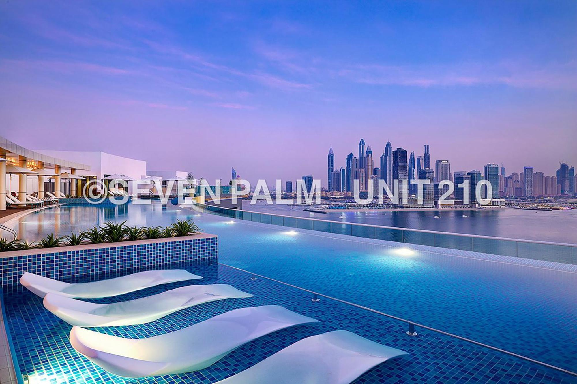 Luxus-Studio Mit Private Beach In Top-Lage, Meerblick & Infinity Pool! Dubai Eksteriør bilde