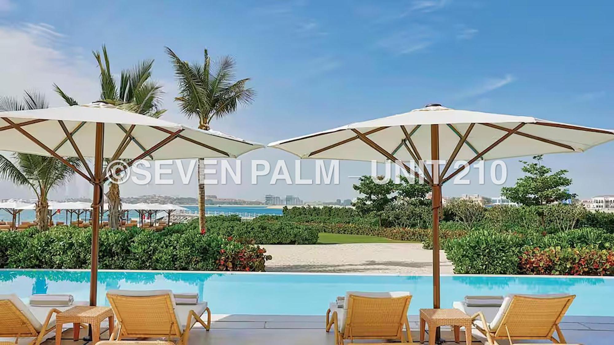 Luxus-Studio Mit Private Beach In Top-Lage, Meerblick & Infinity Pool! Dubai Eksteriør bilde