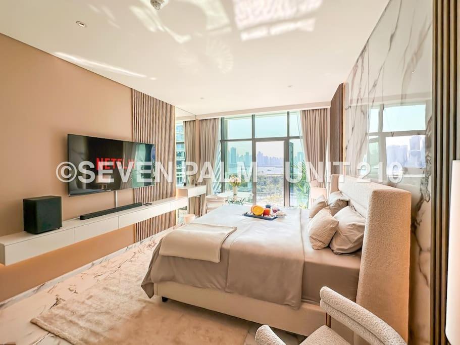 Luxus-Studio Mit Private Beach In Top-Lage, Meerblick & Infinity Pool! Dubai Eksteriør bilde